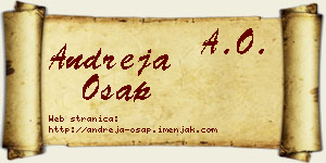 Andreja Ošap vizit kartica